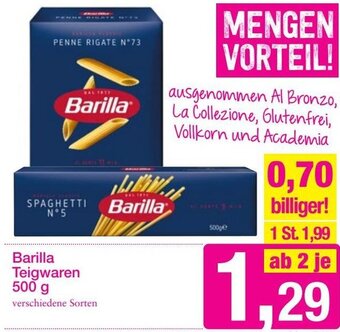 Sutterlüty Barilla Teigwaren 500g Angebot
