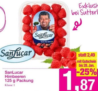 Sutterlüty SanLucar Himbeeren 125g Angebot