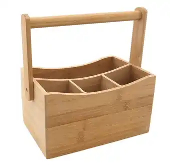 Pagro Diskont Besteckhalter aus bambus 23 x 14 x 23,5 cm braun Angebot