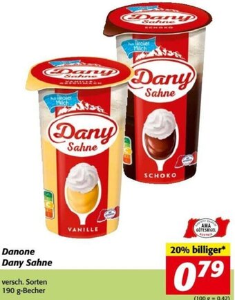 Nah&Frisch Danone Dany Sahne 190g Angebot