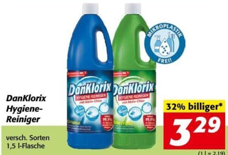 DanKlorix HygieneReiniger 1,5L Angebot bei Nah&Frisch