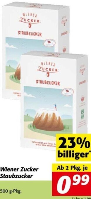 Nah&Frisch Wiener Zucker Staubzucker 500g Angebot