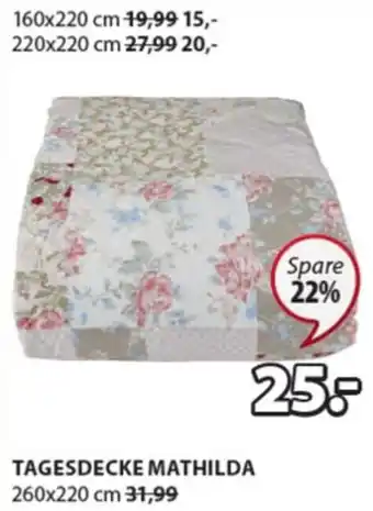JYSK Tagesdecke Mathilda 260x220cm Angebot