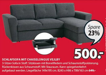 JYSK Schlafsofa Mit Chaiselongue Vejlby Angebot