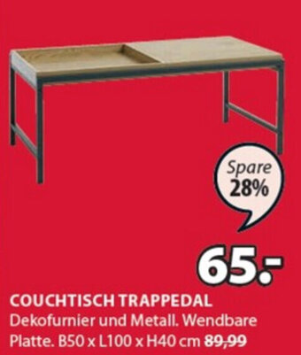 JYSK Couchtisch Trappedal B50 x L100 x H40 cm Angebot