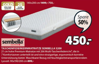 JYSK Taschenfederkernmatratze Sembella S200 Angebot