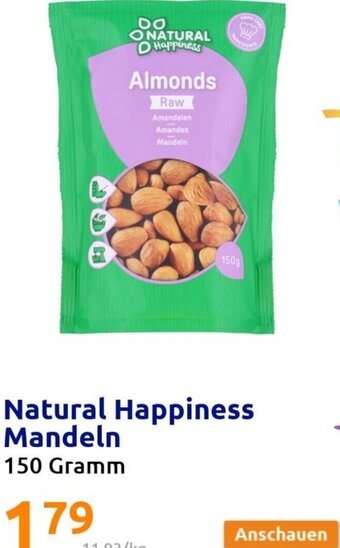 Action Natural Happiness Mandeln 150 Gramm Angebot