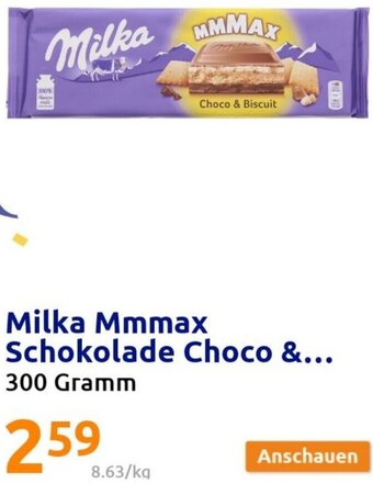 Action Milka Mmmax Schokolade Choco & 300 Gramm Angebot