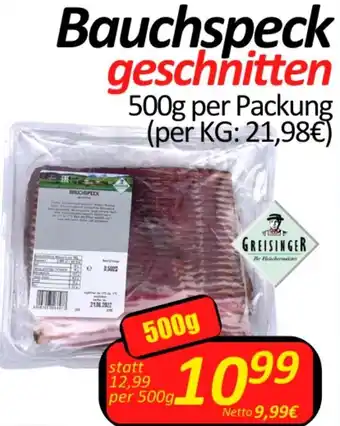 Wurstico Bauchspeck 500g Angebot