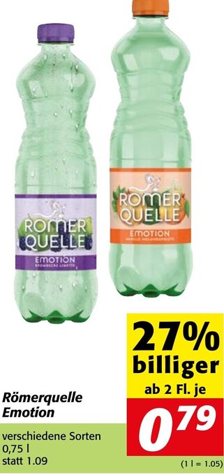 Strasser Markt Römerquelle Emotion 0,75 L Angebot
