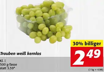 Strasser Markt Trauben Weiß Kernlos 500g Angebot