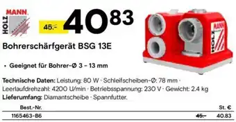 Conrad Holzmann Bohrerschärfgerät BSG 13E Angebot