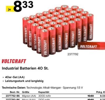 Voltcraft Industrial Batterien 40 St.