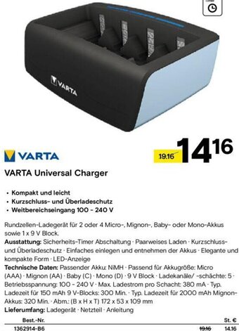 Varta Universal charger