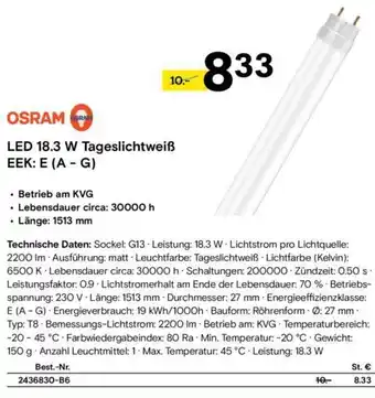 Conrad Osram LEd 18.3 W Tageslichtweiß Angebot
