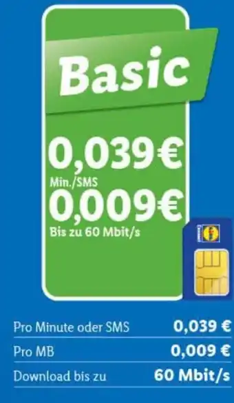 Lidl Sim Basic Angebot