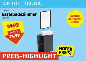 Hofer Living Style Gästebadezimmer Angebot