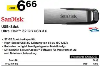 Conrad SanDisk USB-Stick Ultra Flair™ 32 GB USB 3.0 Angebot