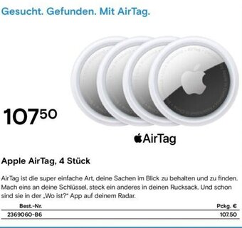 Conrad Apple AirTag, 4 Stück Angebot