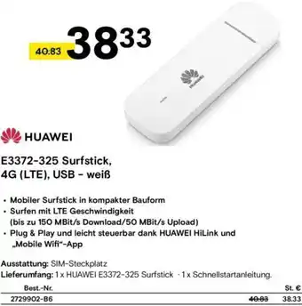 Conrad Huawei E3372-325 surfstick, 4G, USB Angebot