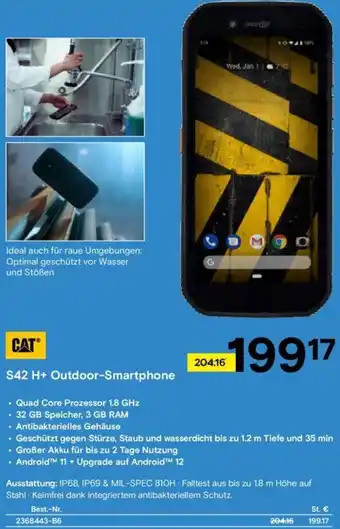 Conrad CAT S42 H+ Outdoor-smartphone Angebot