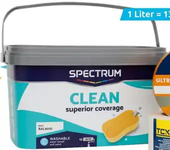 Action Spectrum Abwaschbare Wandfarbe 3L Angebot