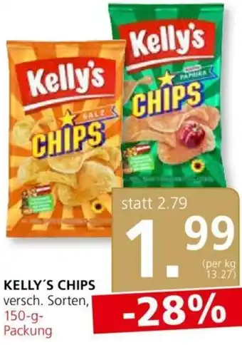 Spar Kelly's Chips 150 g Angebot