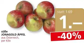 Spar süße JonaGold Äpfel per kilo Angebot