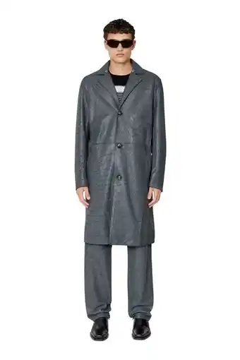 Diesel Mantel aus gerissenem leder mit flauschkragen Angebot