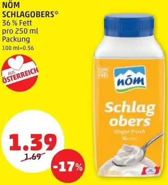 PENNY Nöm Schlagobers 100 ml Angebot