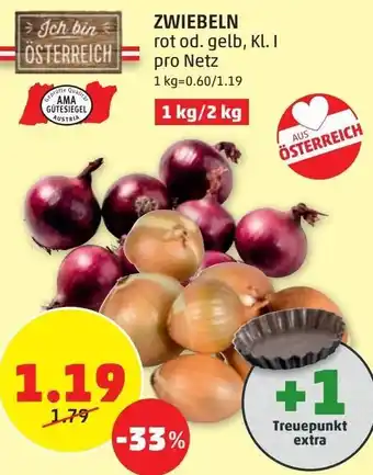 PENNY Zwiebeln 1 kg/2kg Angebot
