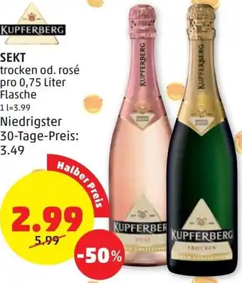 PENNY Kupferberg Sekt 0,75 Liter Angebot