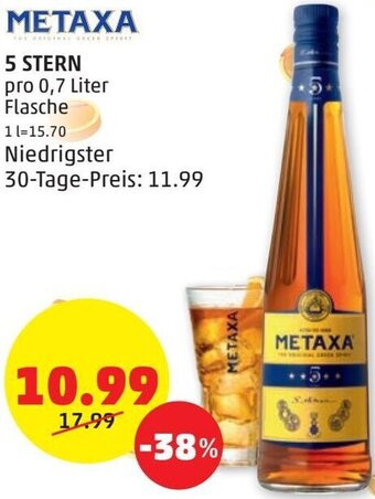 PENNY Metaxa 5 Stern 0,7 Liter Angebot