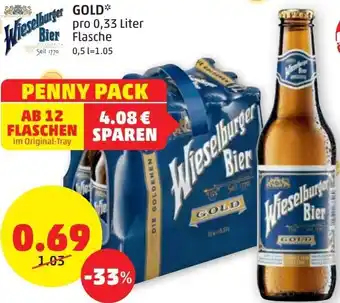 PENNY Wieselburger Bier Gold 0,33 Liter Angebot