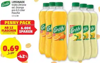 PENNY Gröbi Limonade 0,5 Liter Angebot