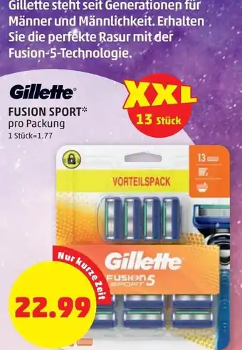 PENNY Gillette Fusion Sport Angebot