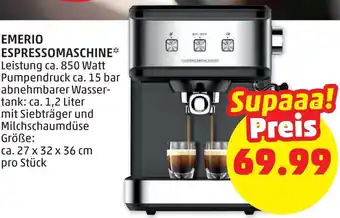 PENNY Emerio Espressomaschine 27 x 32 x 36 cm Angebot