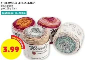PENNY Strickwolle,, Cheesecake 100 g 200m Angebot
