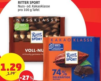 PENNY Ritter Sport 100 g Angebot