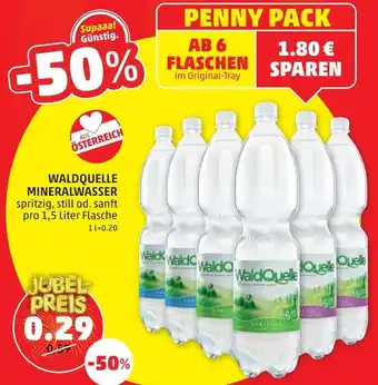 PENNY Waldquelle Miniralwasser 1,5 Liter Angebot