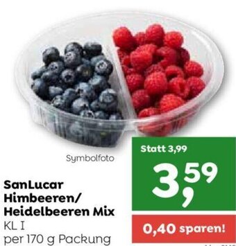 ADEG SanLucar Himbeeren/Heidelbeeren Mix 170g Angebot