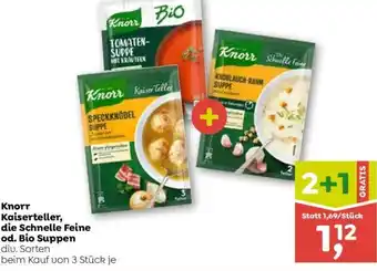 ADEG Knorr Kaiseteller, die Schnelle Feine od. Bio Suppen Angebot