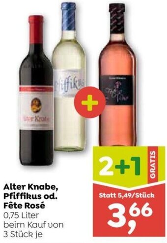 ADEG Alter Knabe, Pfiffikus od. Fête Rosé 0,75 Liter Angebot
