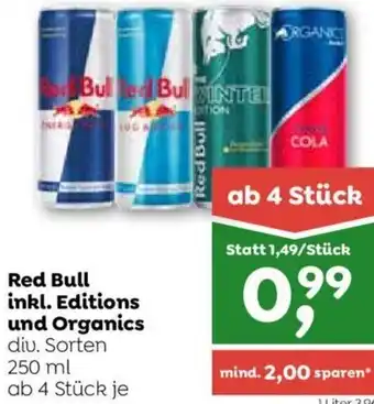 ADEG Red Bull inkl. Editions und Organics 250 ml Angebot