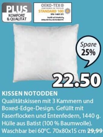 JYSK Kissen Notodden 70x80x15 cm Angebot