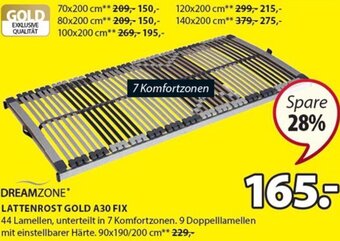 JYSK Lattenrost Gold A30 Fix 90x190/200 cm Angebot