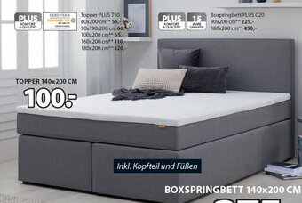 Boxspringbett Plus C20 140x200 cm