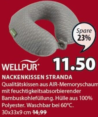 JYSK Wellpur Nackenkissen Stranda 30x33x9 cm Angebot