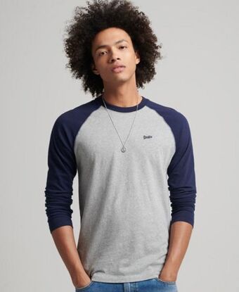 Superdry Organic cotton essential long sleeved baseball top Angebot