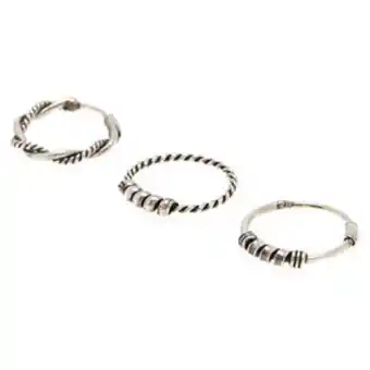 Claire's Sterling silver bali braided nose rings 3 pack Angebot